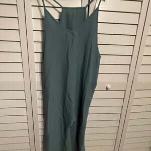 SHEIN Teal Strapless Slip Dress with Thin Straps